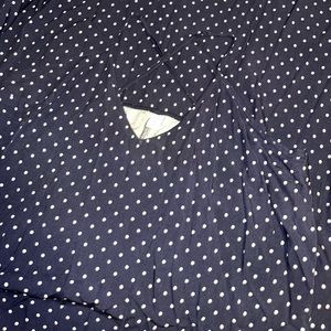 Old navy long trapeze navy polka dot dress